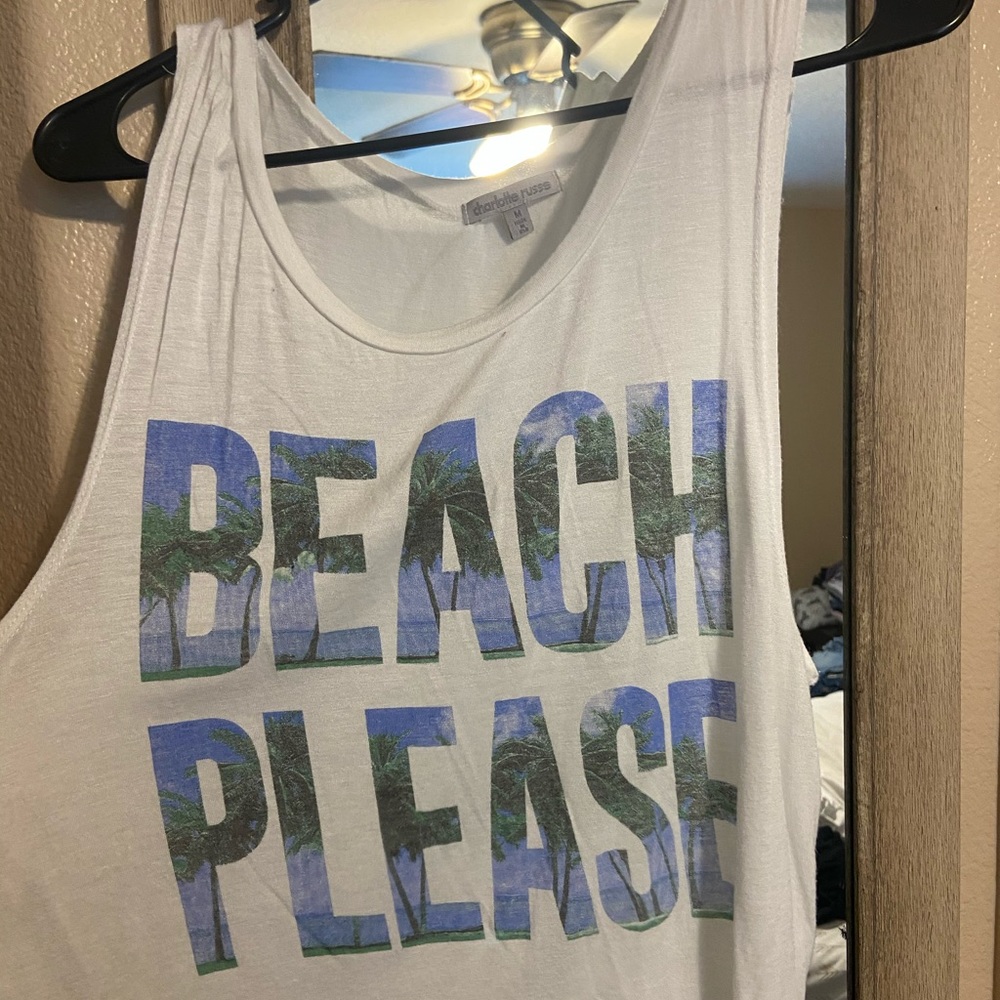 beach please tank top